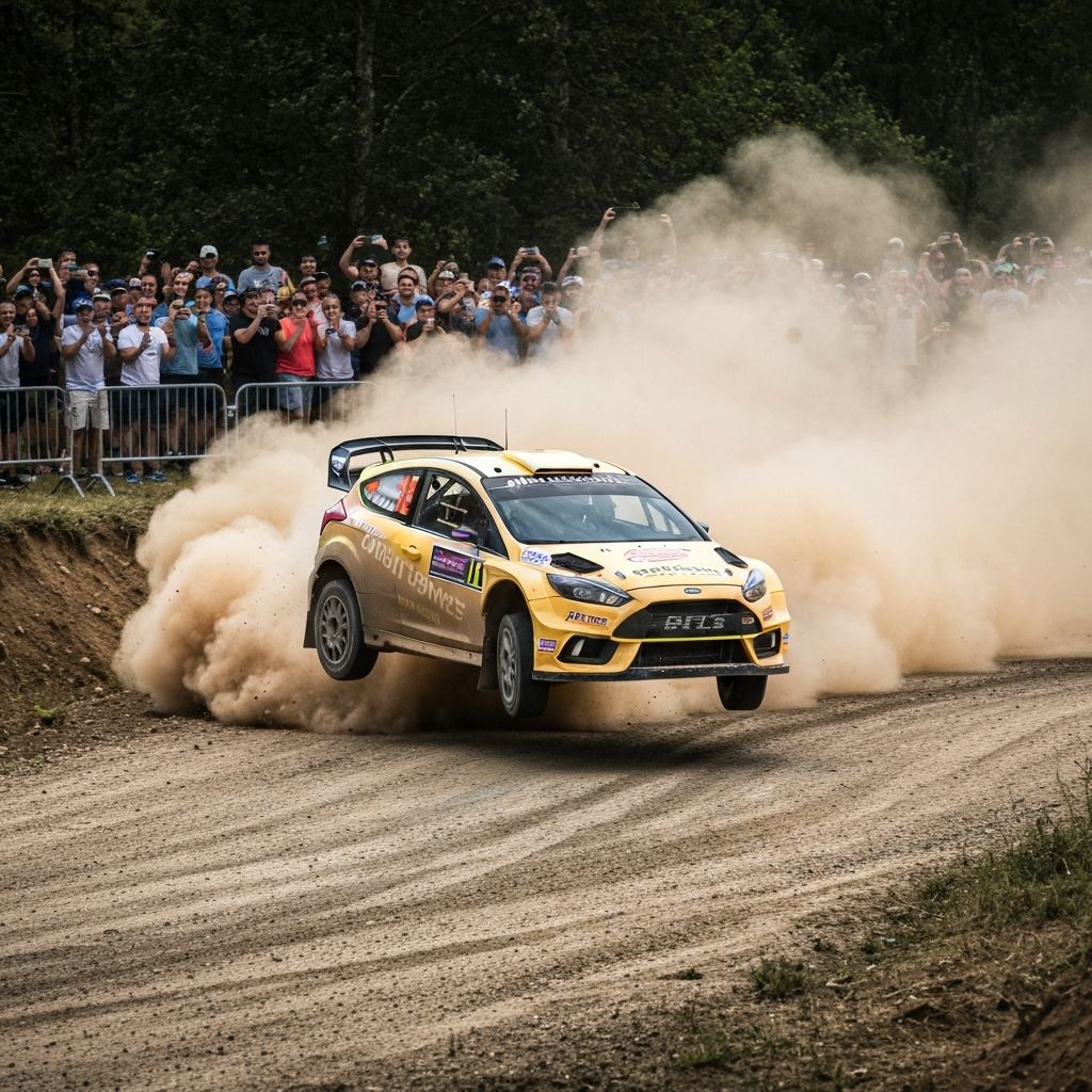 Saut spectaculaire en rallye